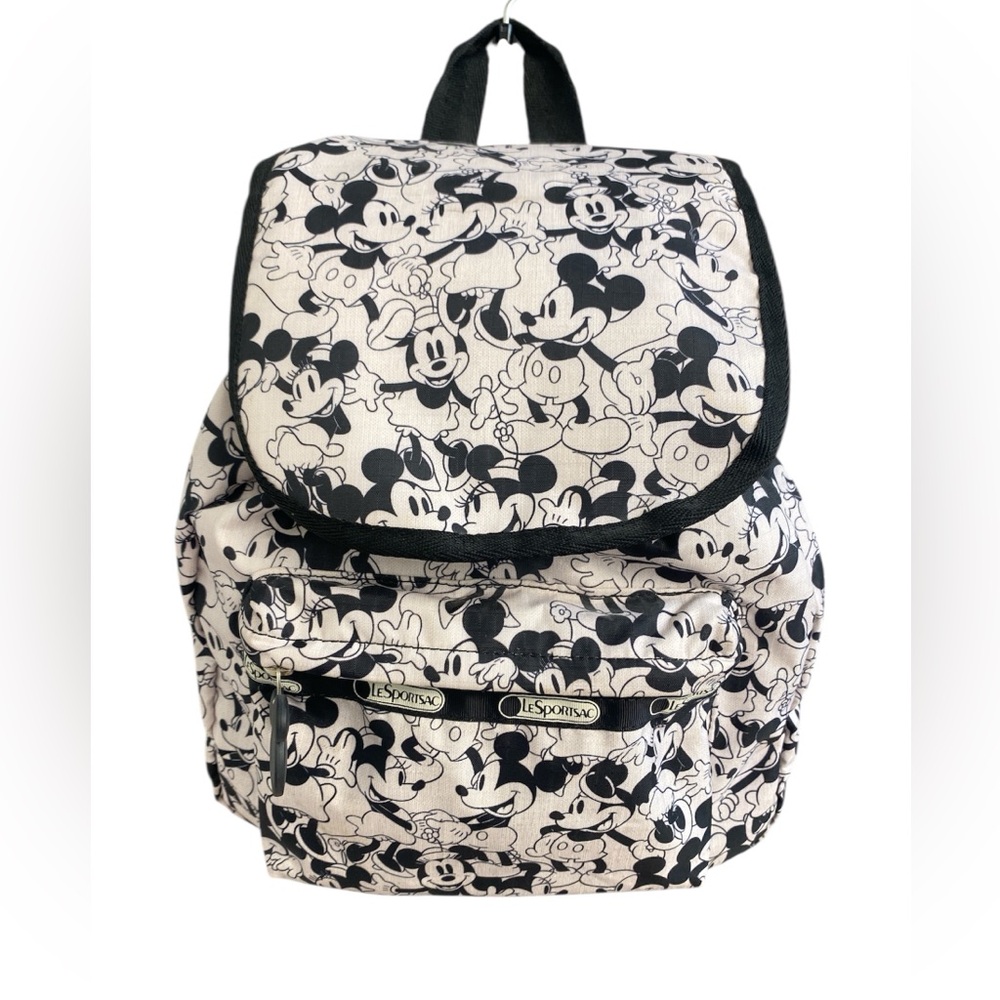 LeSportsac Black and White Mickey Mouse Backpack